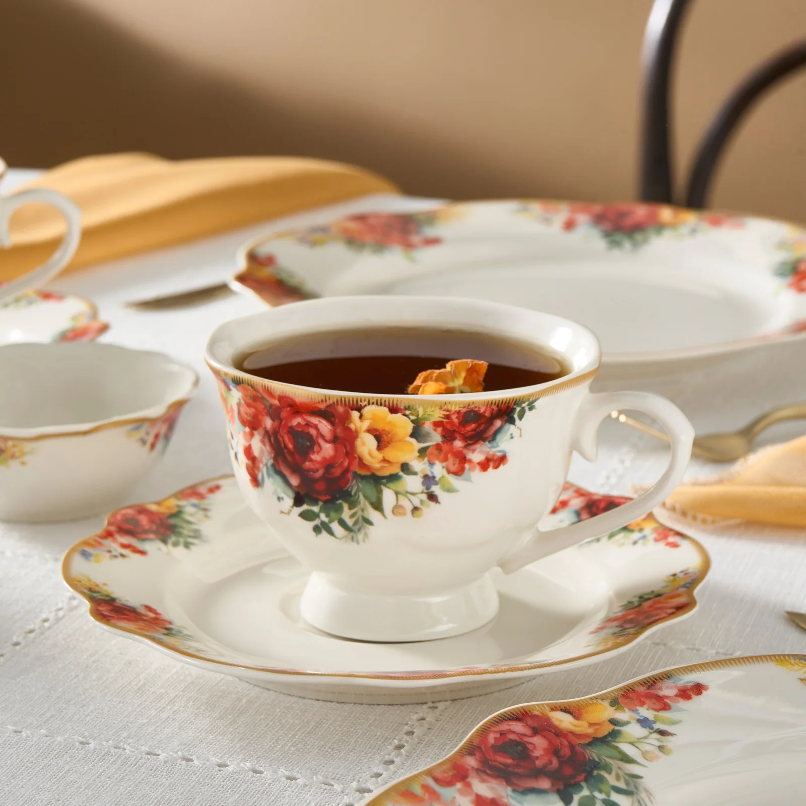 Karaca Forever Bone Amarose Service De Petit-déjeuner 26 Pièces - Image 10