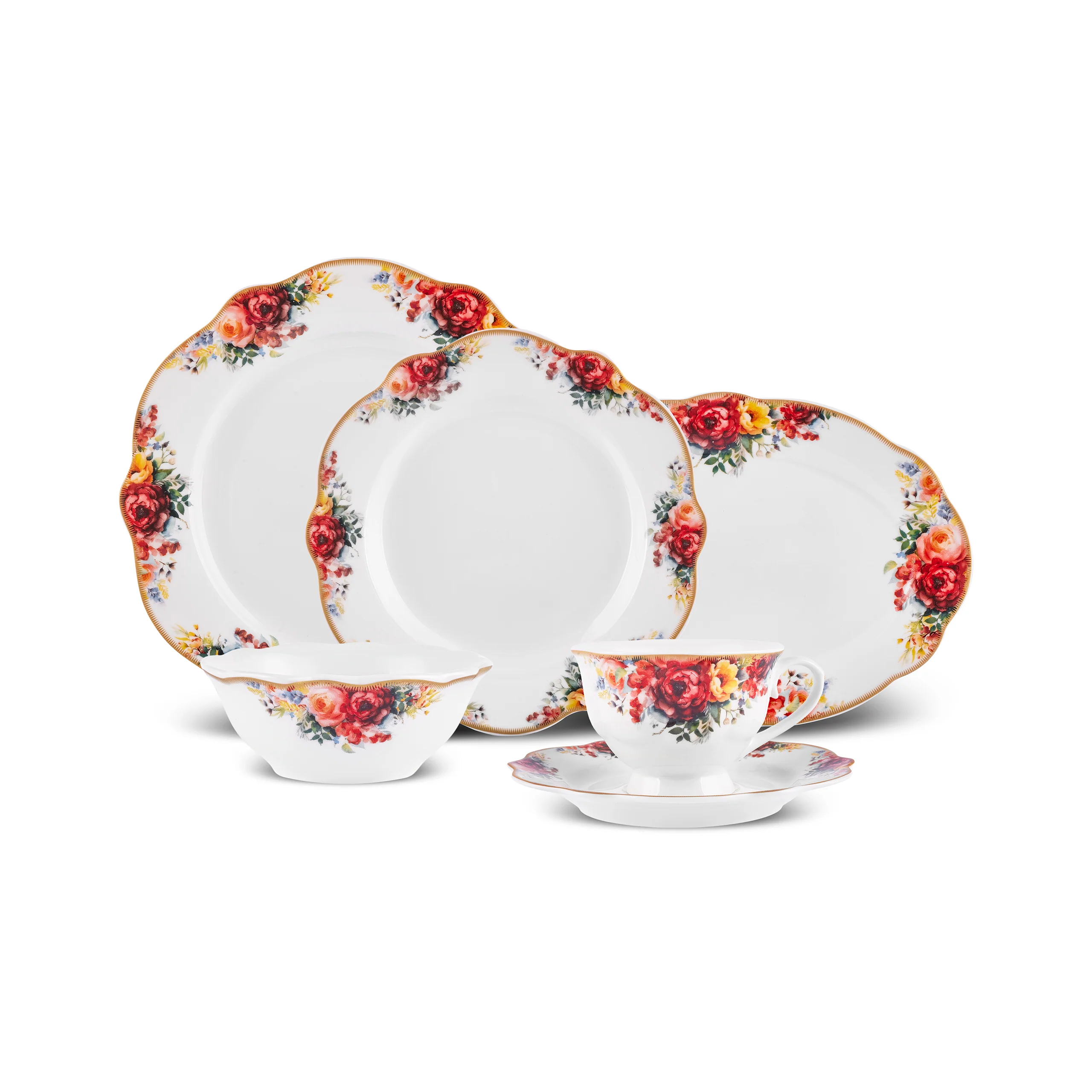 Karaca Forever Bone Amarose Service De Petit-déjeuner 26 Pièces - Image 21
