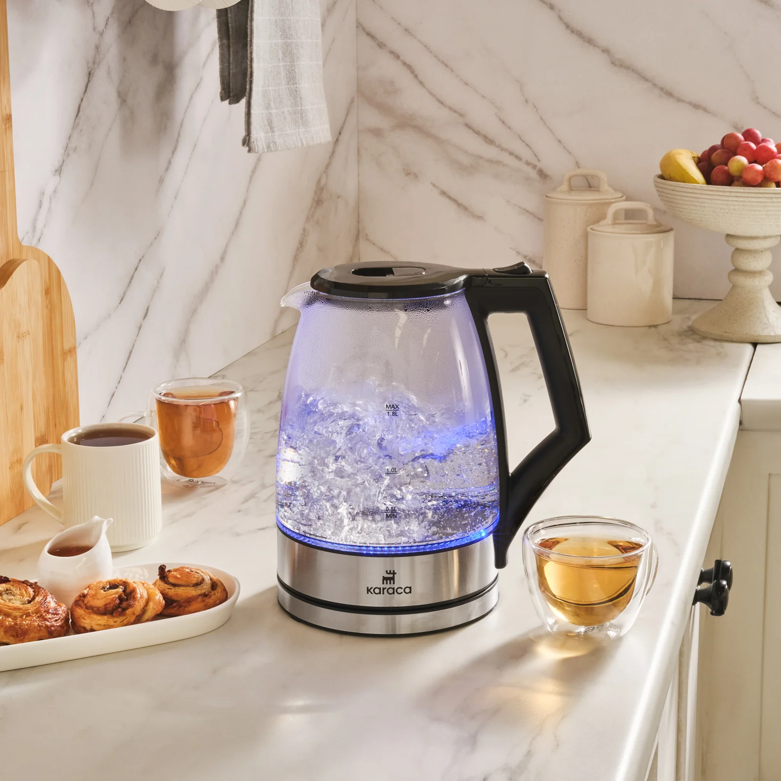 Karaca Glacia Bouilloire En Verre, 2200W, 1,8L, Transparent - Image 3