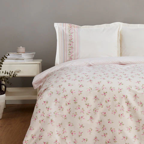 Karaca Glen, Ensemble de Housse de Couette 100% Coton, Double, Rose - Image 2