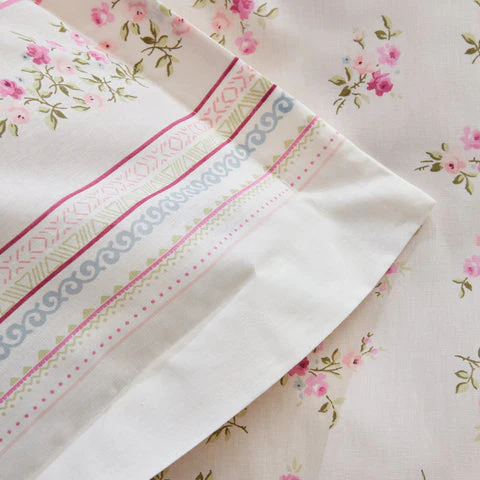 Karaca Glen, Ensemble de Housse de Couette 100% Coton, Simple, Rose - Image 5