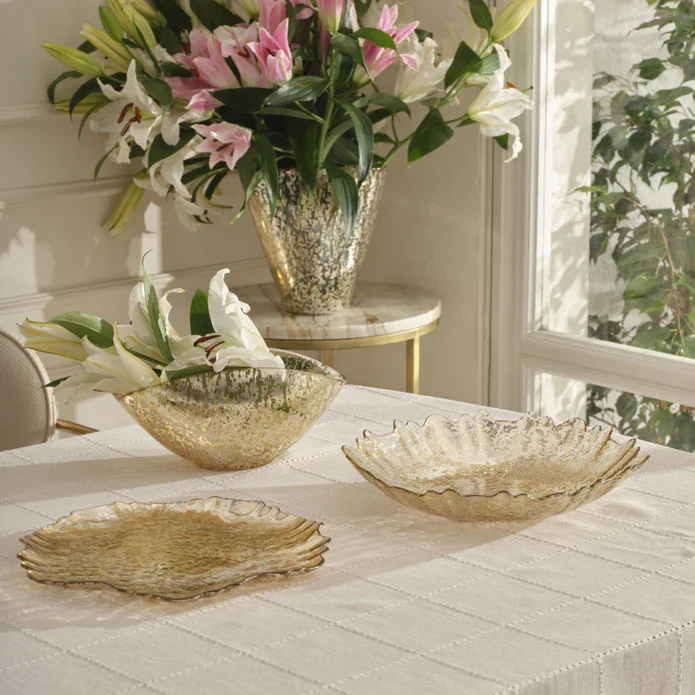 Vase Karaca Home Jolie Or 23X13,5X23 cm - Image 3