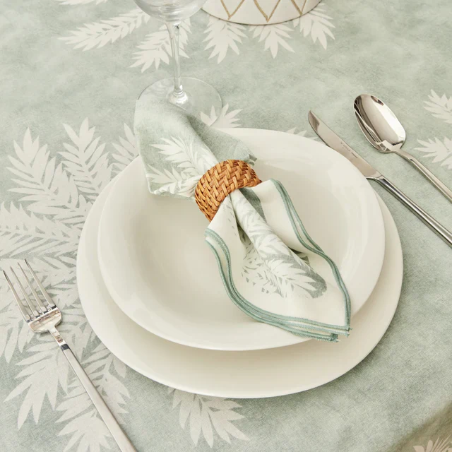 Karaca Home Juno Ensemble de 2 Serviettes 40x40 cm Menthe