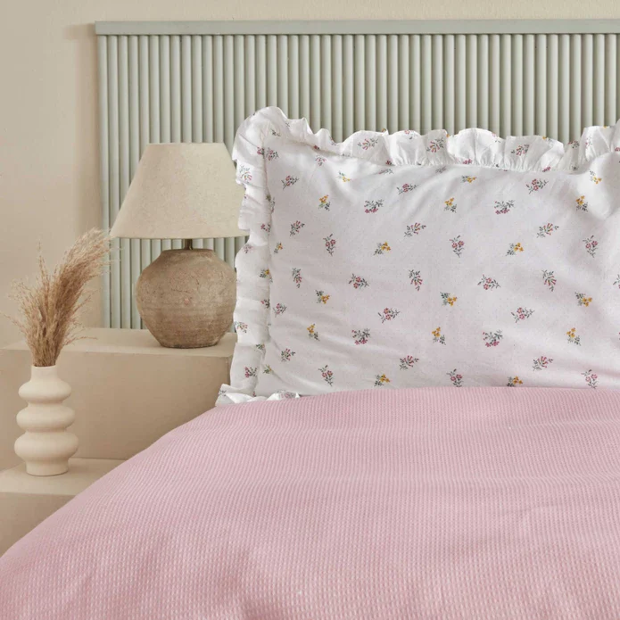Karaca Home Lidya Ensemble de Plaid 100% Coton Double Taille Poudré - Image 5
