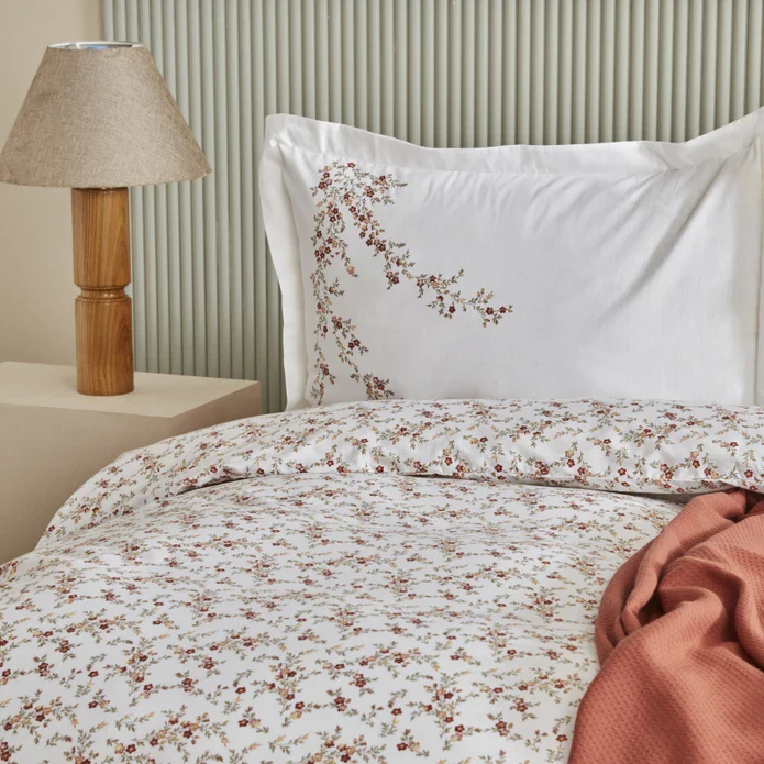 Karaca Home Mizu Housse de Couette 100% Coton avec Plaid Offert - Taille Double - Image 3