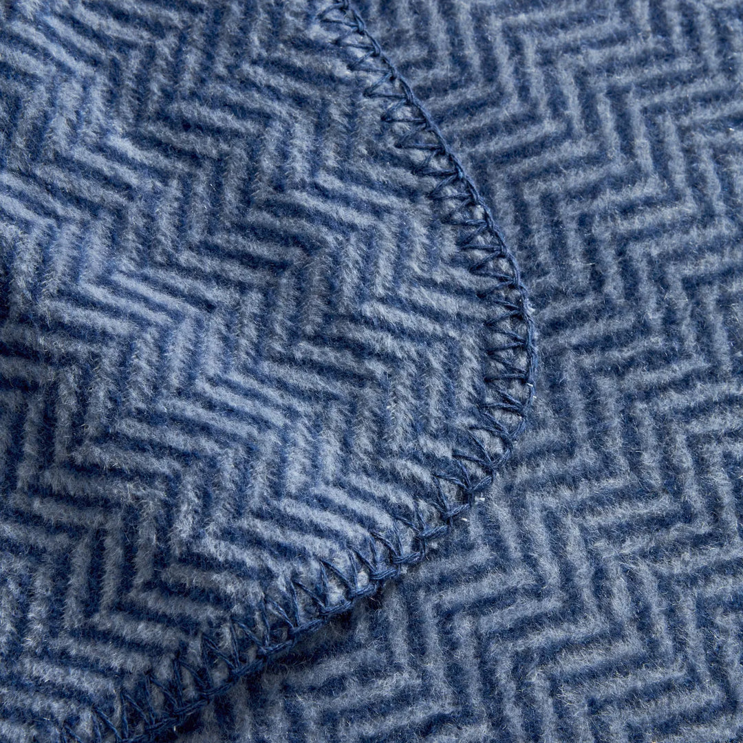 Karaca Home Sandra Plaid à Double Chevron, Indigo - Image 4