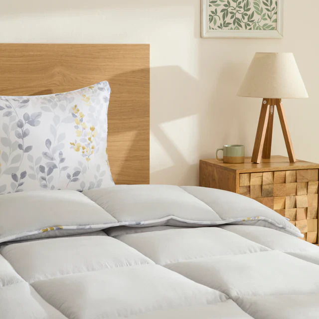 Karaca Leaf Gris Ensemble Couette Simple 135x200 + 50x70 - Image 2