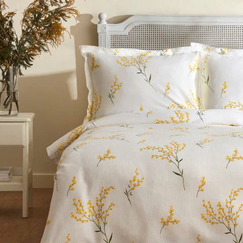 Karaca Loretta, Ensemble Piqué 100% Coton, Double, Jaune