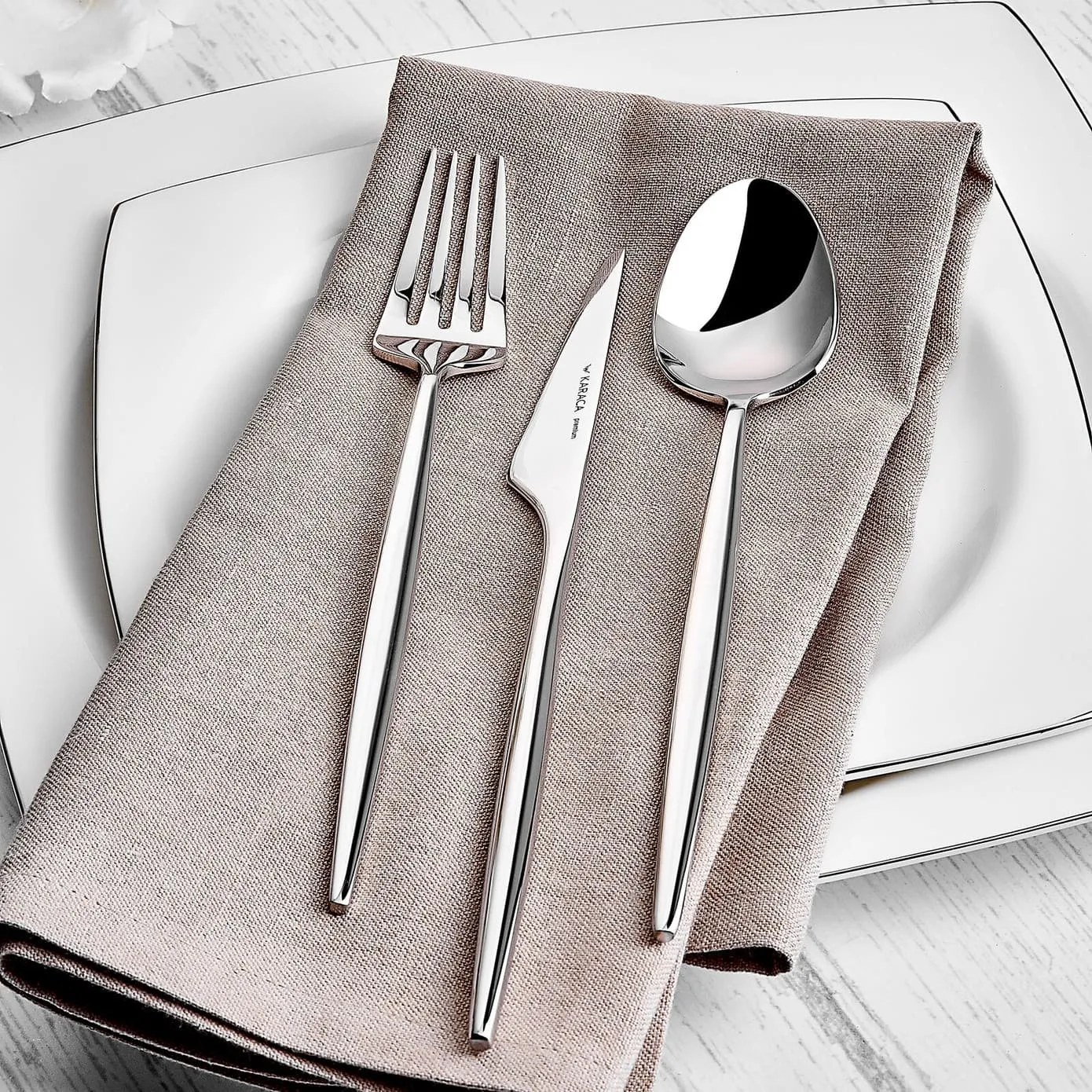 Karaca Moongate 316+ Set de Couverts Premium de 84 Pièces pour 12 - En Boîte - Image 3