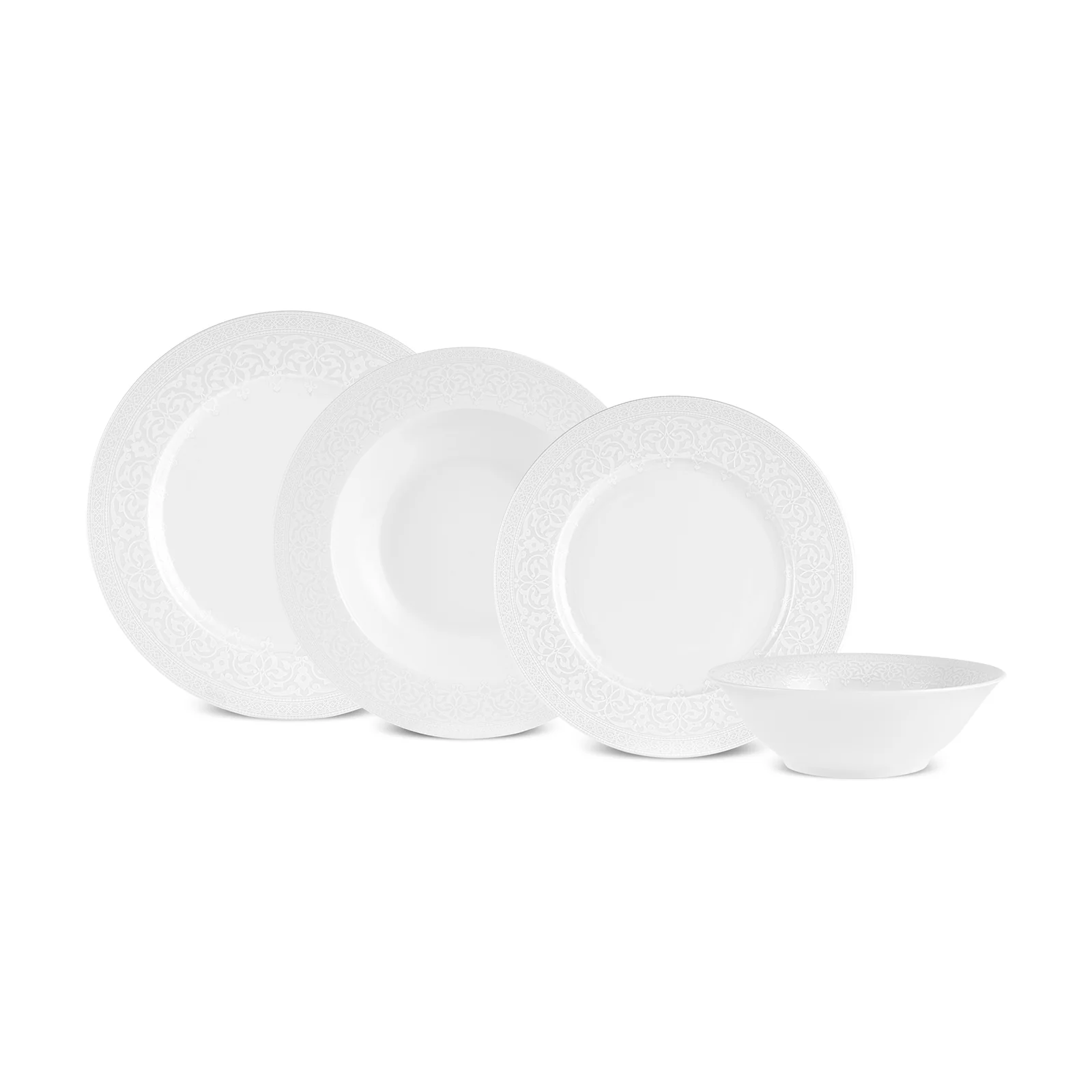 Karaca New Dome Service de vaisselle 24 pièces pour 6 personnes, Blanc - Image 17