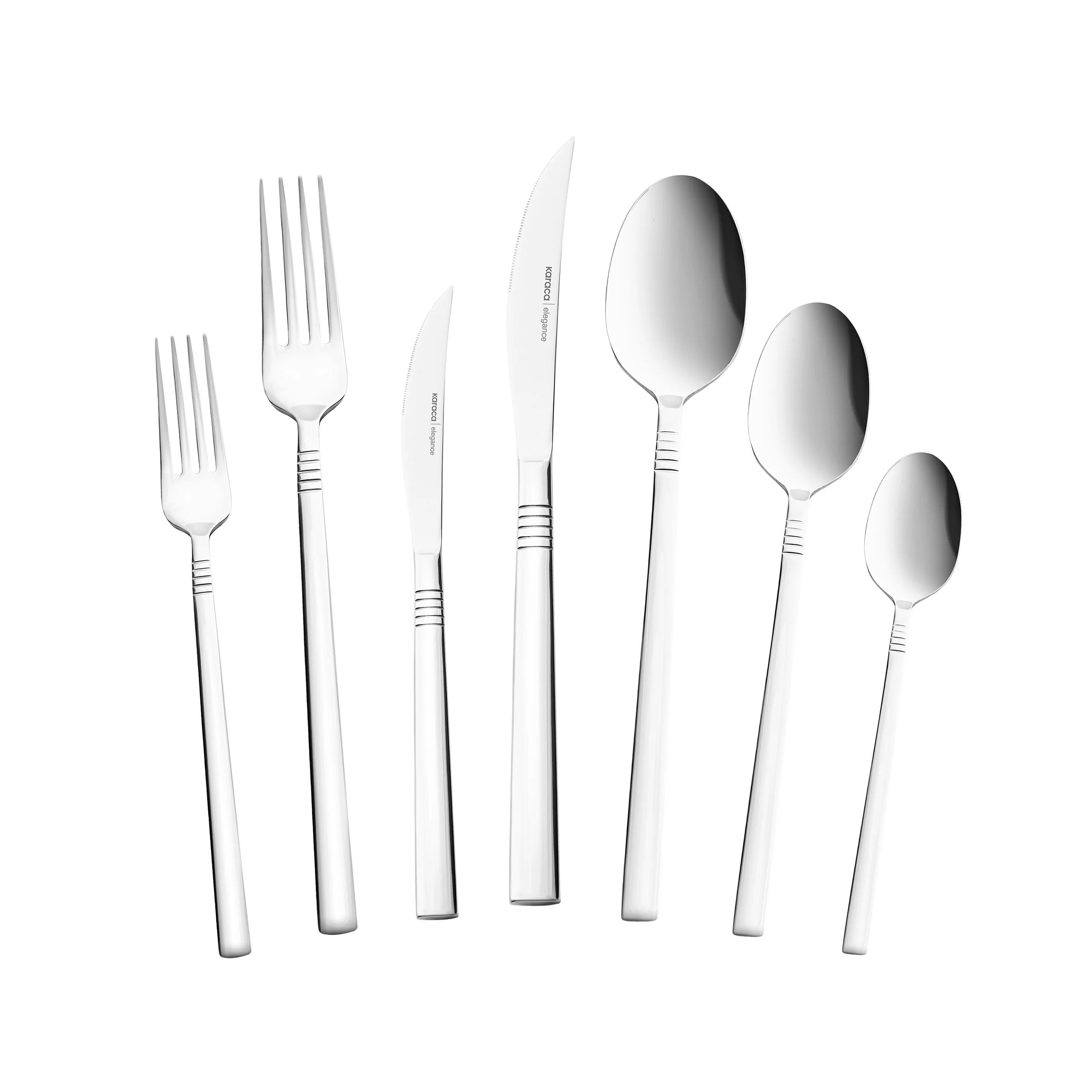 Karaca Nil Élégance Set de Couverts pour 12 Personnes, 91 Pièces, Argenté - Image 6