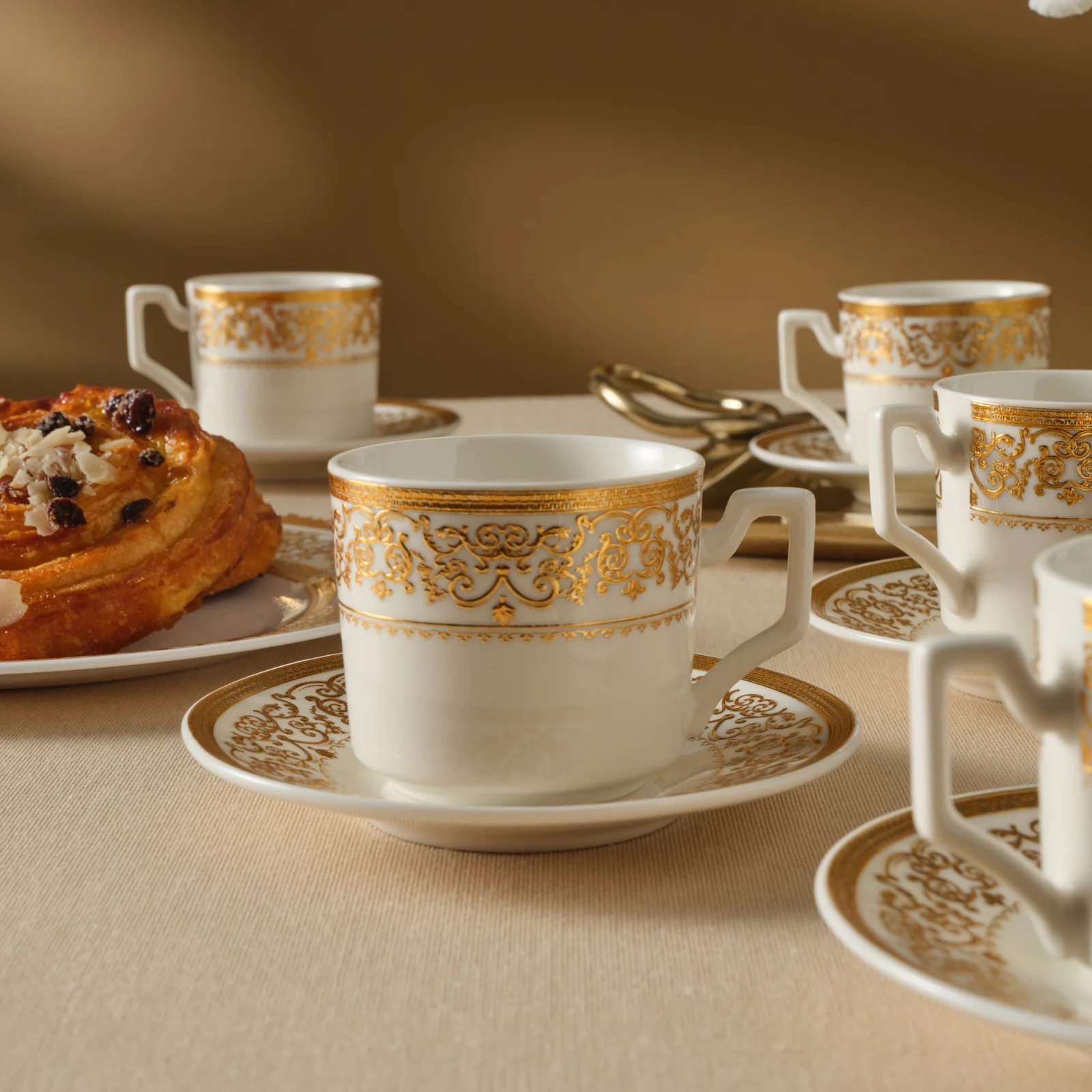 Karaca Nur Service à Café en Porcelaine, 6 Personnes, 100 ml - Image 4
