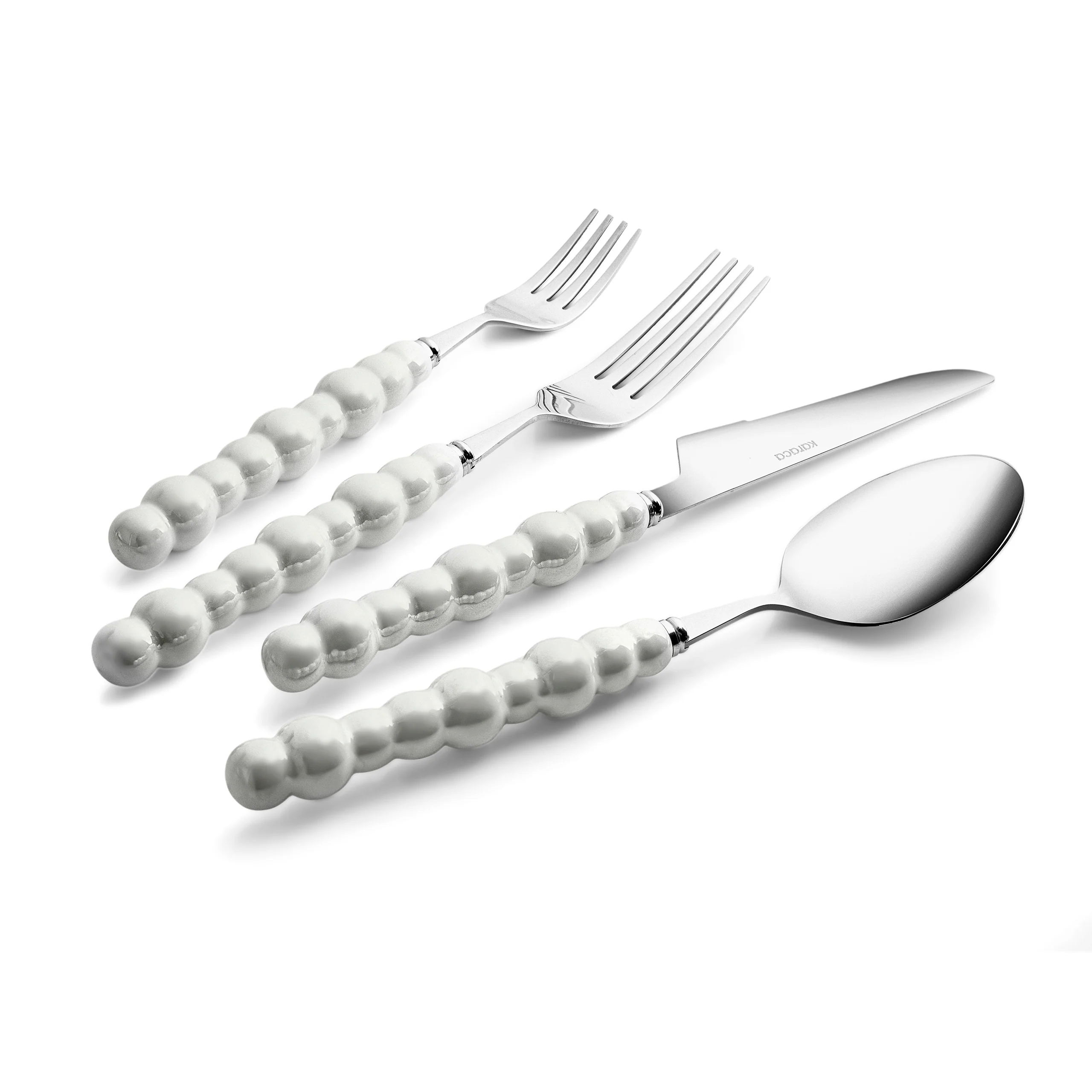 Karaca Pearl Service De Couverts 24 Pièces Pour 6 Personnes, Argent - Image 8