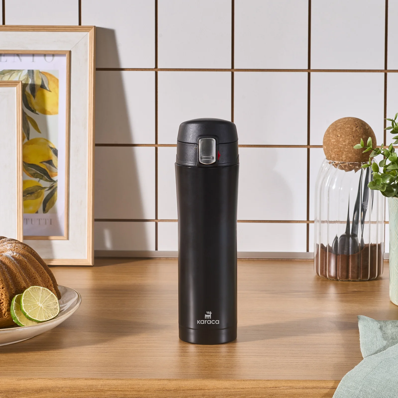 Karaca Pluton, Thermos, 450ML, Noir