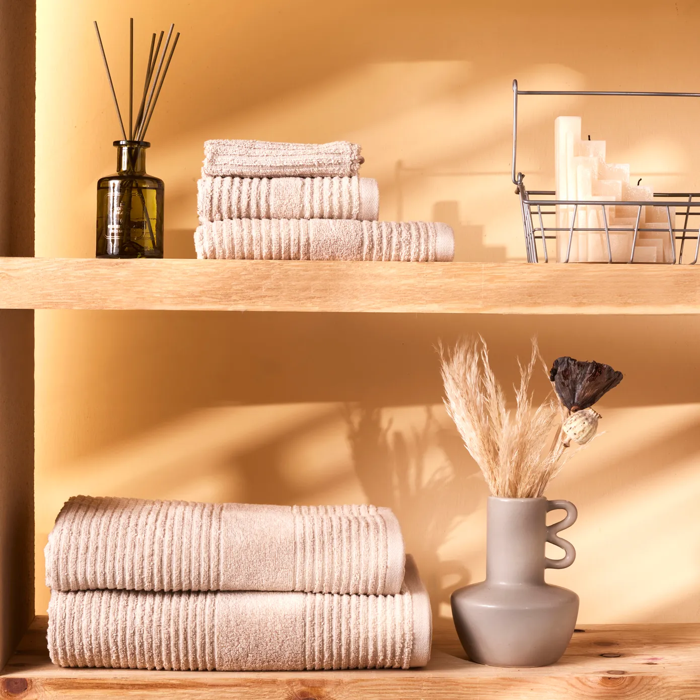 Karaca Rachel Supreme Serviette de Bain, Beige, 100x150 cm - Image 2