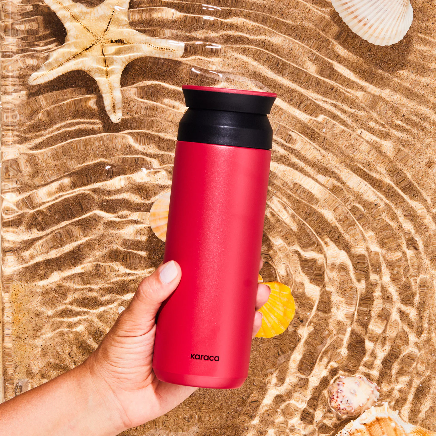 Karaca Rainbow Bouteille Thermos Anti-Fuite En Acier Inoxydable 500 ml Rouge - Image 2