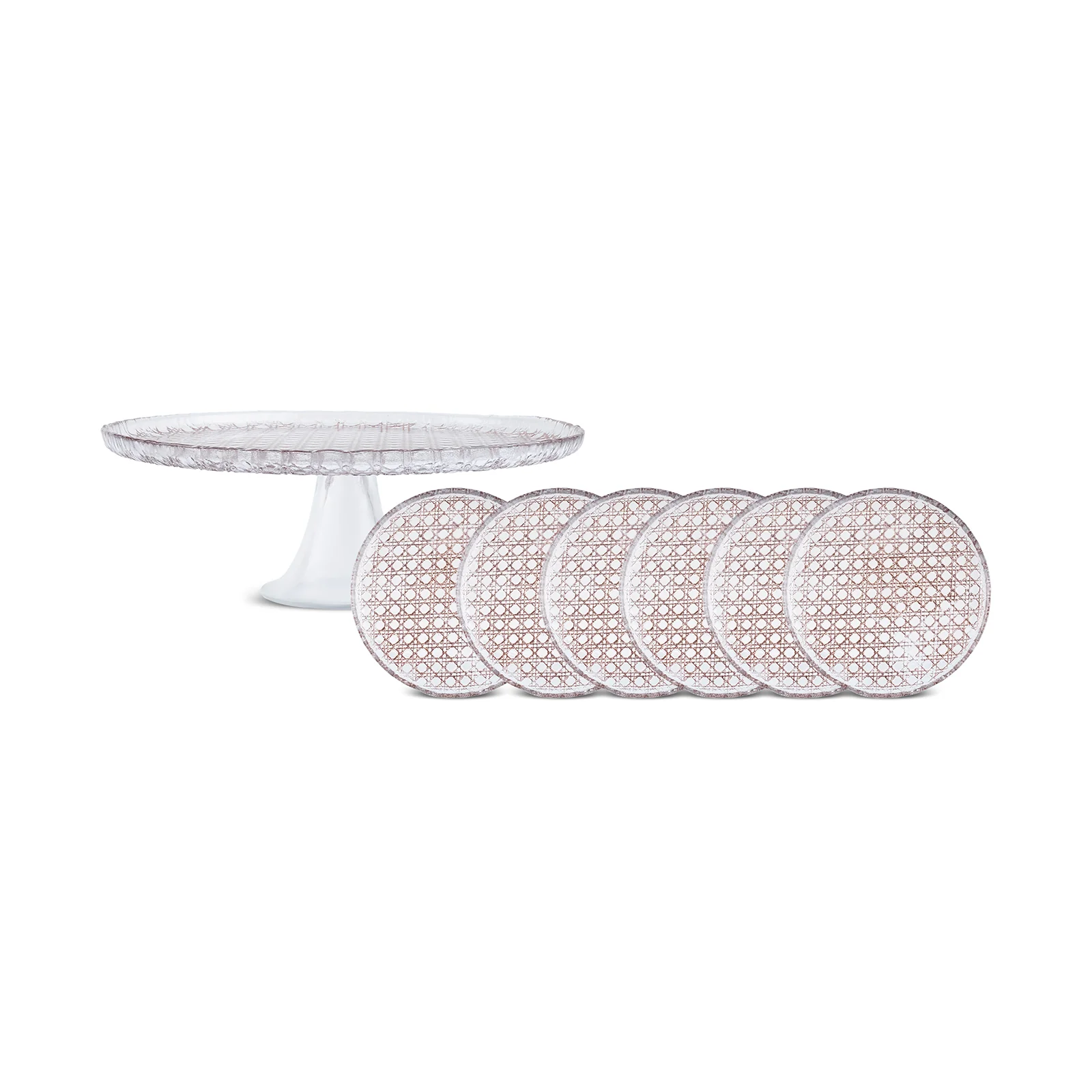 Karaca Rattan, Service à Gâteau 7 pièces, Gris - Image 8