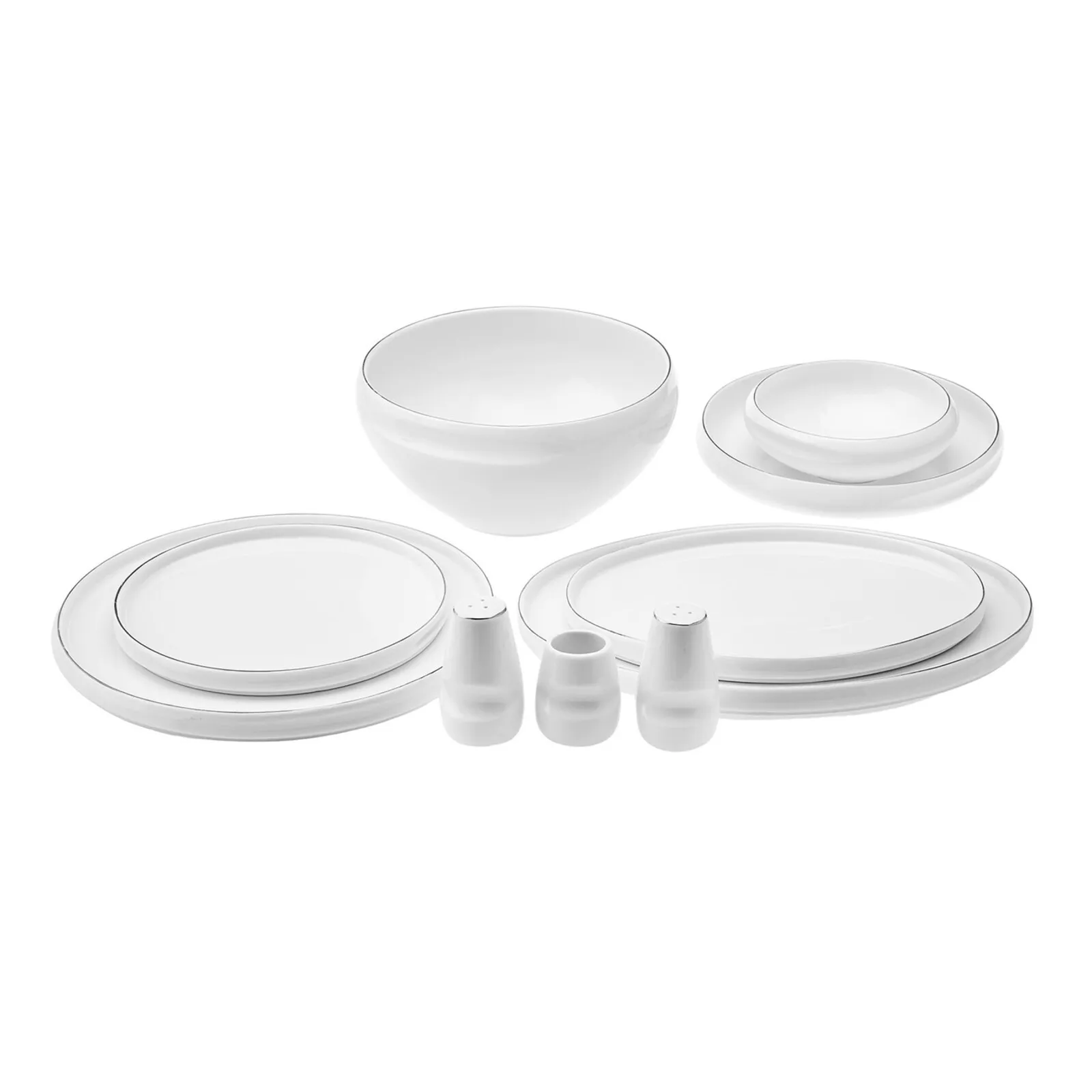 Karaca Red Carpet Collection Service de table Streamline Sunset pour 12 personnes, 59 pièces, platine - Image 3