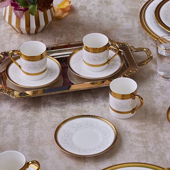 Ensemble de Tasses à Café Karaca Royal Bone Charlotte pour 6 Personnes, 90 ml - Image 3