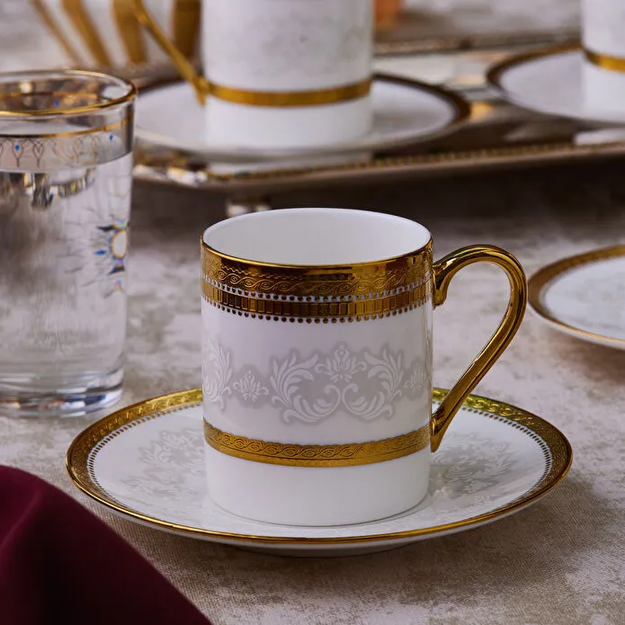 Ensemble de Tasses à Café Karaca Royal Bone Charlotte pour 6 Personnes, 90 ml - Image 4