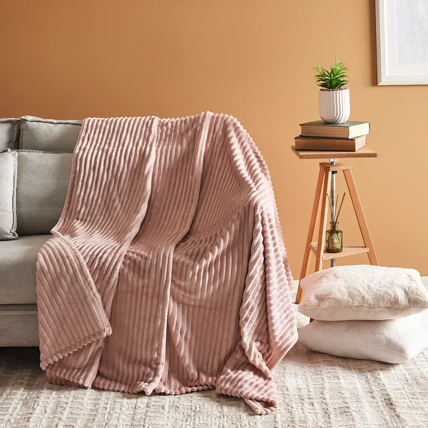 Karaca Ruby Stripe, Couverture TV Wellsoft, Rose - Image 2