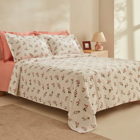 Karaca Silvie, Ensemble Piqué 100% Coton, Double, Rouge - Image 2