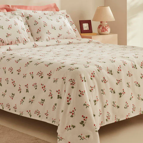 Karaca Silvie, Ensemble Piqué 100% Coton, Double, Rouge - Image 3