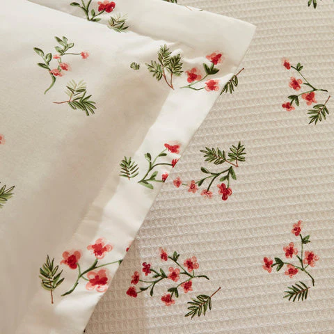 Karaca Silvie, Ensemble Piqué 100% Coton, Double, Rouge - Image 5