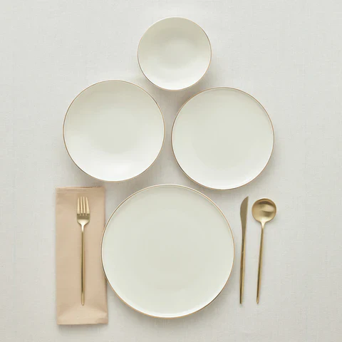 Service de Table Karaca Stream Bone Meridian, 24 Pièces, pour 6 Personnes, Doré - Image 3