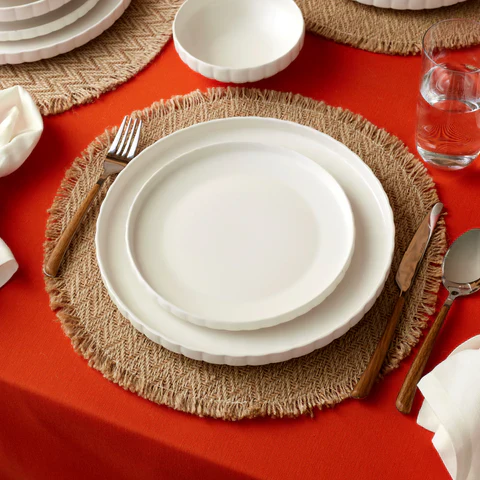 Service de table Karaca Stream Bone China Pumpkin 24 pièces pour 6 personnes, Blanc - Image 7