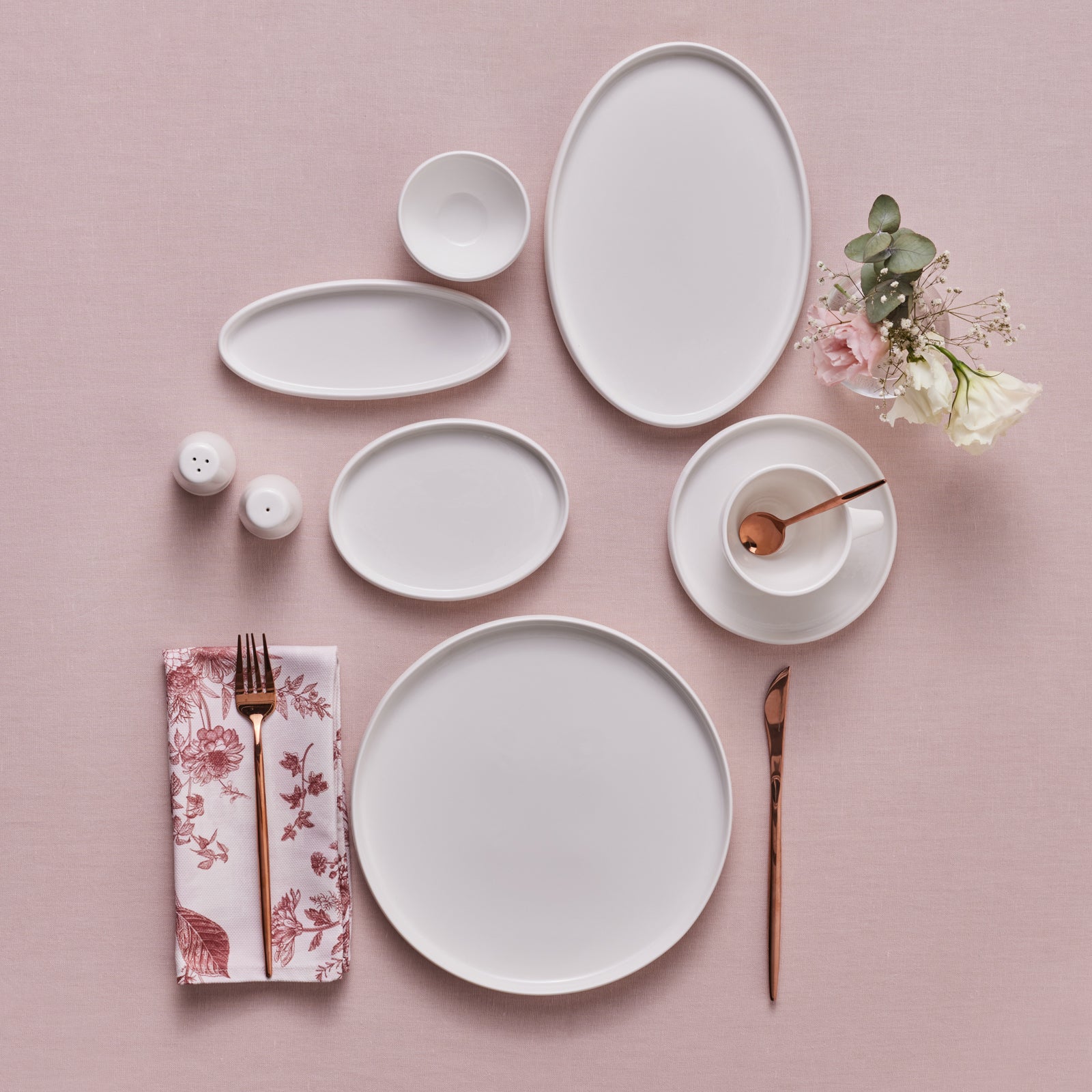 Karaca Stream Bone Sunset, Service de petit-déjeuner 34 pièces pour 6 personnes, Blanc - Image 4