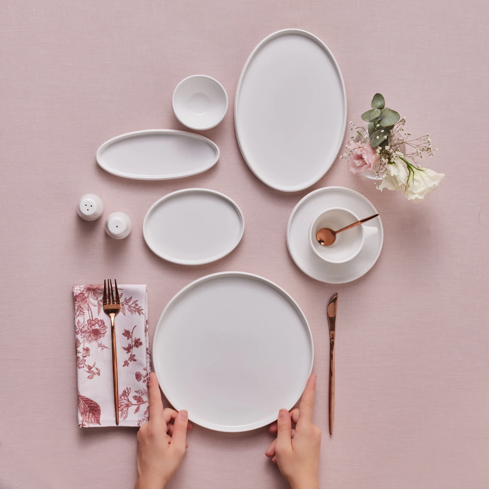 Karaca Stream Bone Sunset, Service de petit-déjeuner 34 pièces pour 6 personnes, Blanc - Image 5