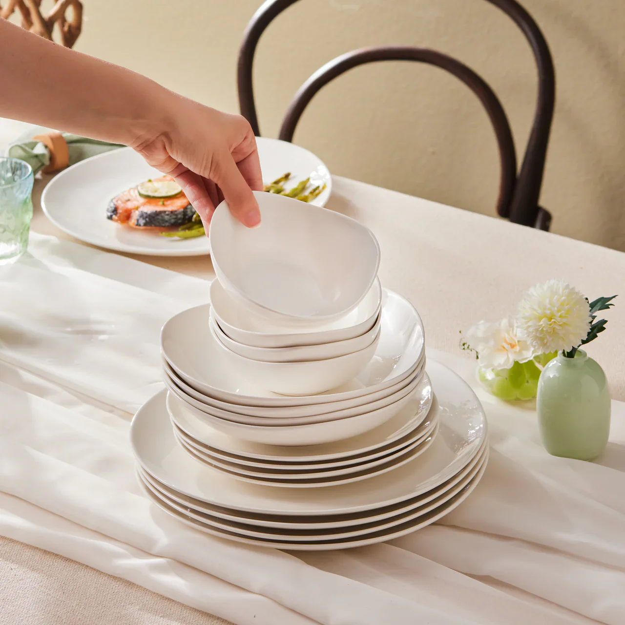 Service de Table Karaca Streamline Rubicon 24 Pièces pour 6 Personnes, Blanc - Image 11