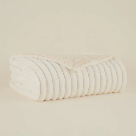 Karaca Stripe, Couverture, 130x150cm, Blanc - Image 3