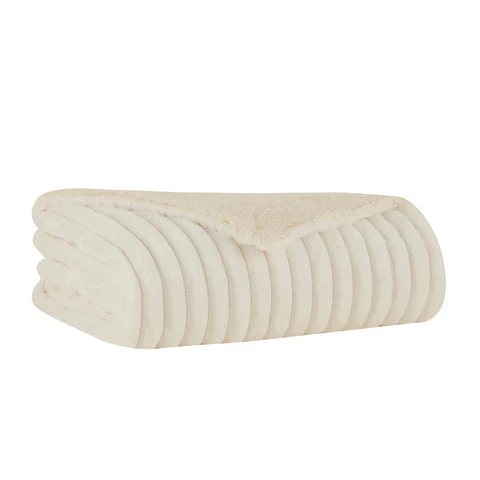 Karaca Stripe, Couverture, 130x150cm, Blanc - Image 4