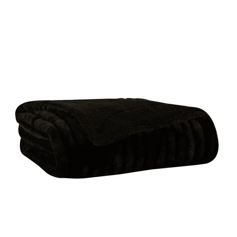 Karaca Stripe, Couverture, 130x150cm, Noir - Image 5