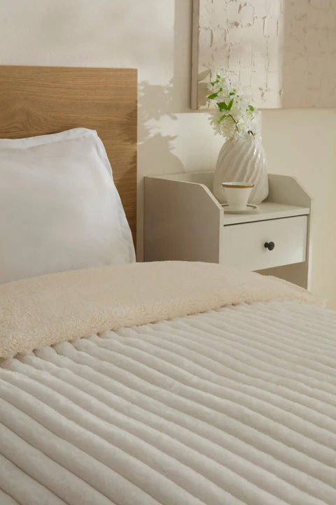 Karaca Stripe, Couverture, 150x200cm, Blanc - Image 4