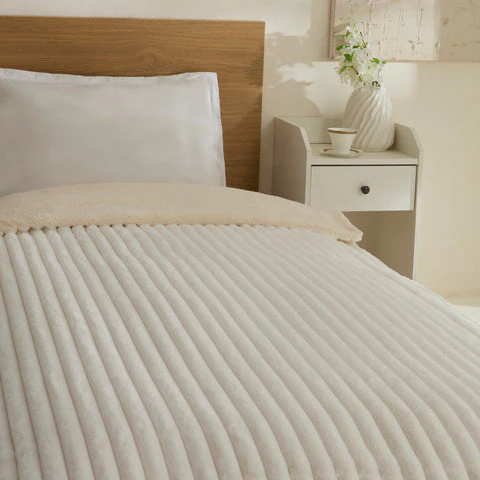 Karaca Stripe, Couverture, 150x200cm, Blanc - Image 5