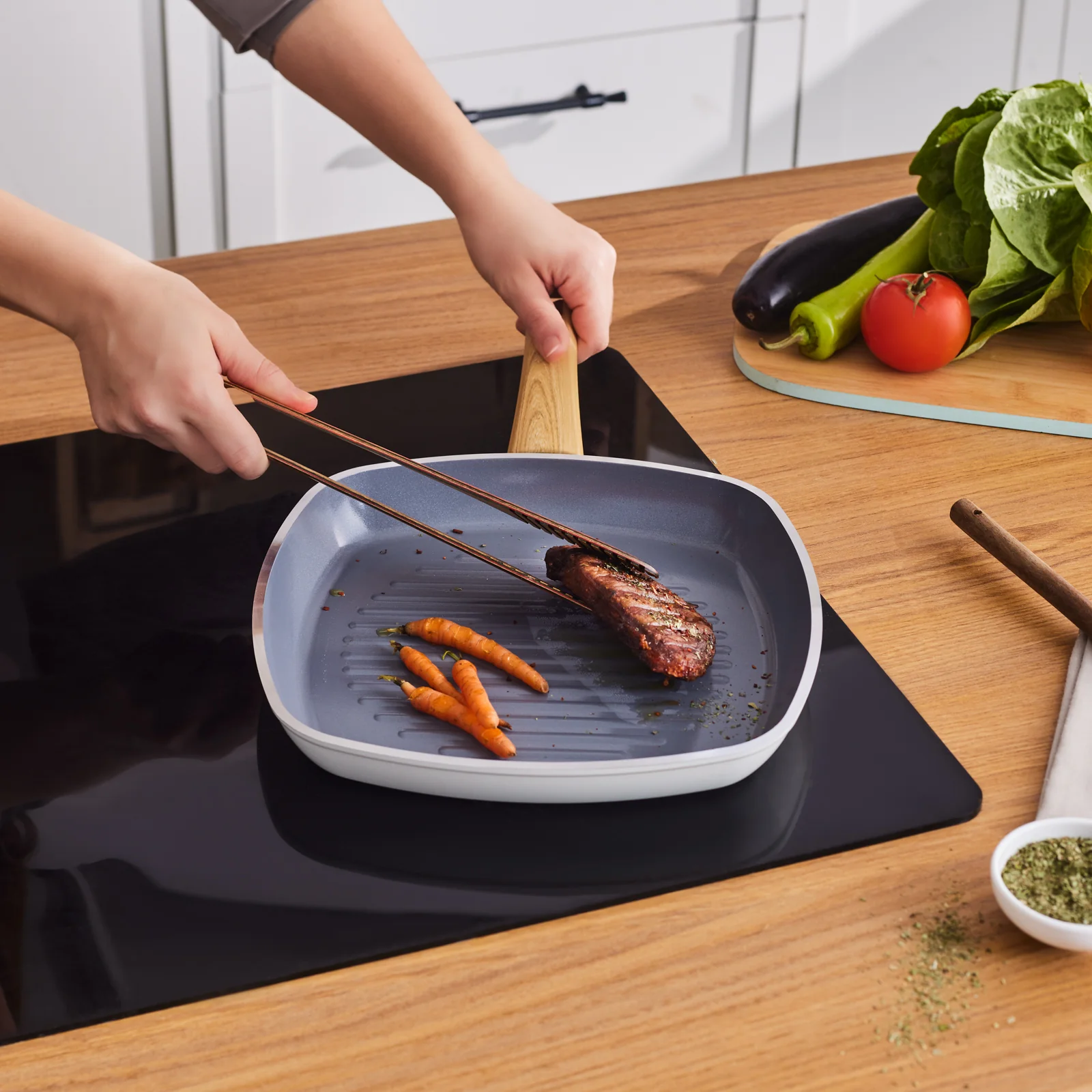 Karaca Swiss Crystal 28 cm Poêle à Griller, Créme - Image 5