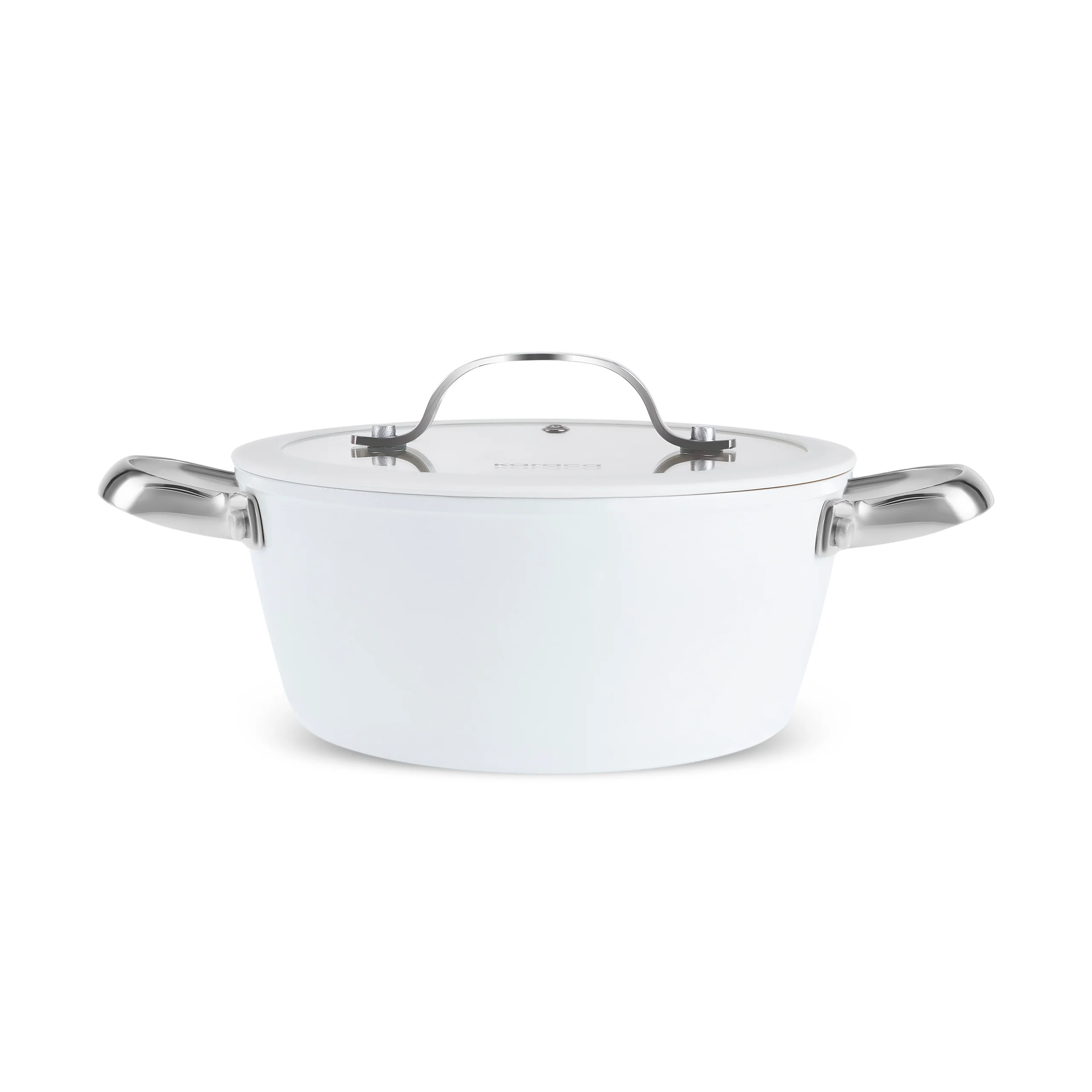 Karaca Swiss Crystal Almond Cream – Casserole avec poignée en acier inoxydable 18 cm - Image 6