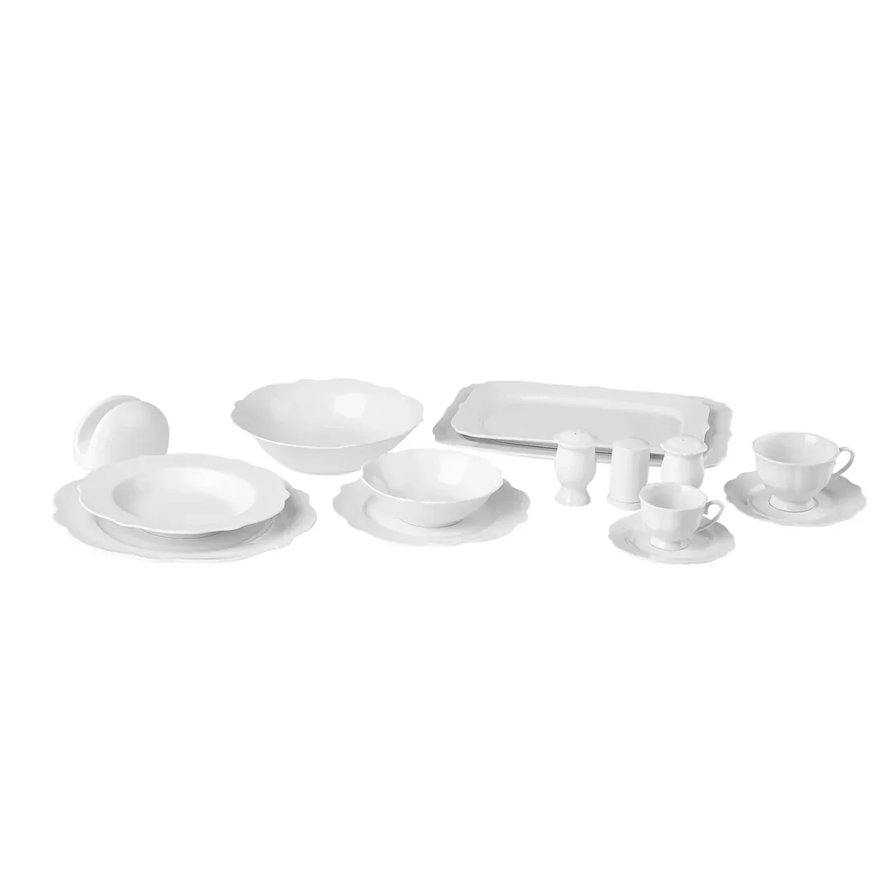 Service de Table Karaca Vera Blanc pour 12 Personnes, 59 Pièces - Image 2