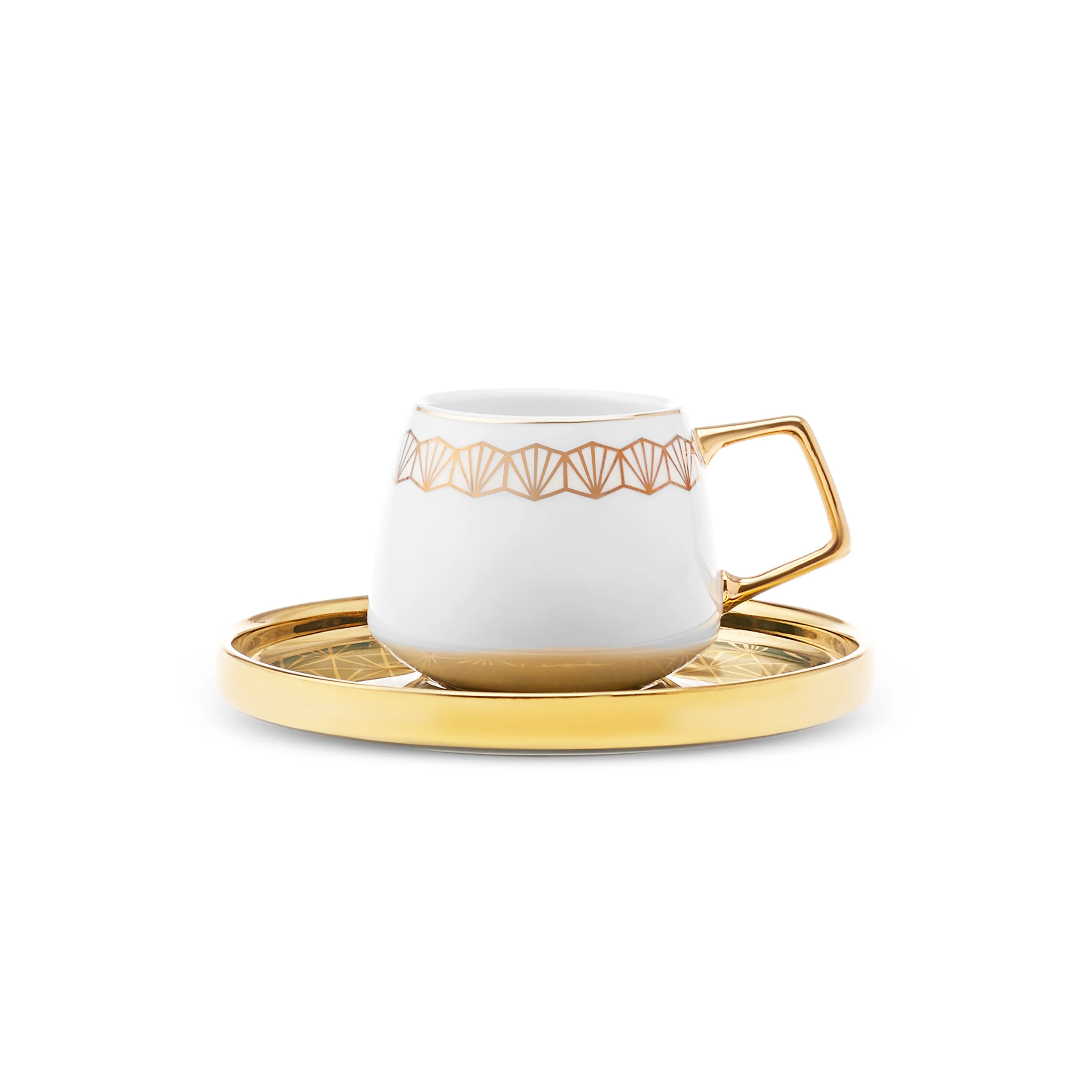 Ensemble de 12 Pièces Karaca Verde en Porcelaine – Tasses à Espresso Café Turc pour 6 Personnes, 100 ml, Multicolore - Image 8