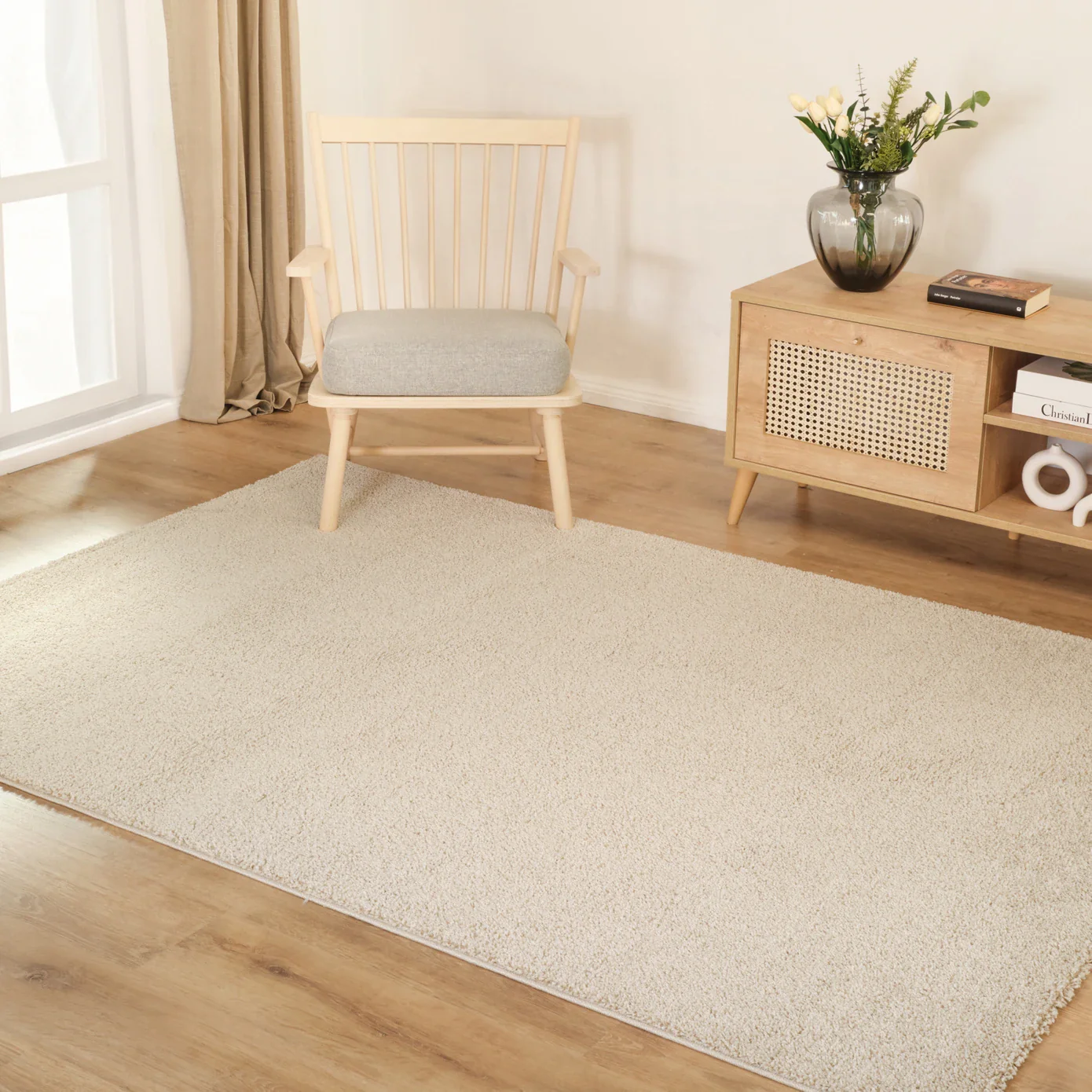 Kaşmir Halı 7/24 Puffy Nina, Tapis, 160x230cm, Beige