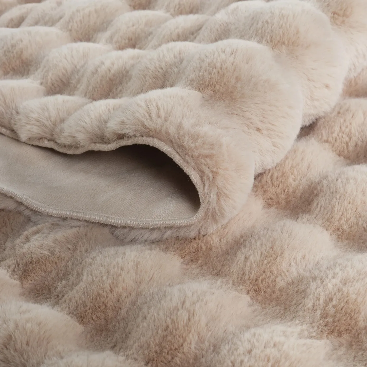 Kaşmir Halı 7/24 Cosy Premium Bubble Beige Ovale 80x150 cm - Image 2