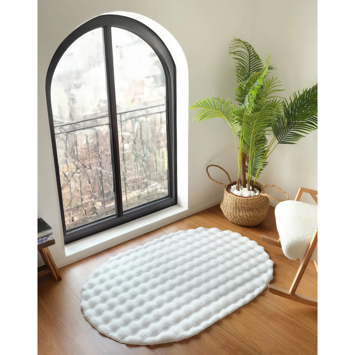 Kaşmir Halı Cosy Premium Bubble Blanc Ovale 100x150 cm - Image 4