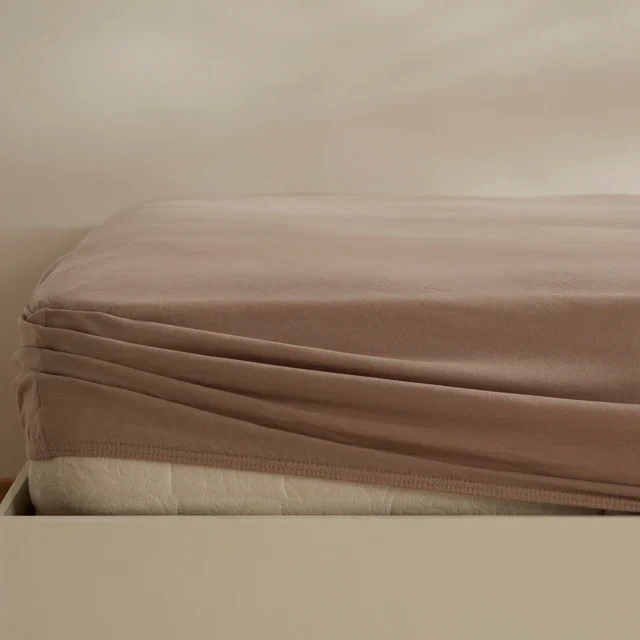 Housse de matelas Jerseystretch Karaca Home, 200x200+30 cm, Beige - Image 3