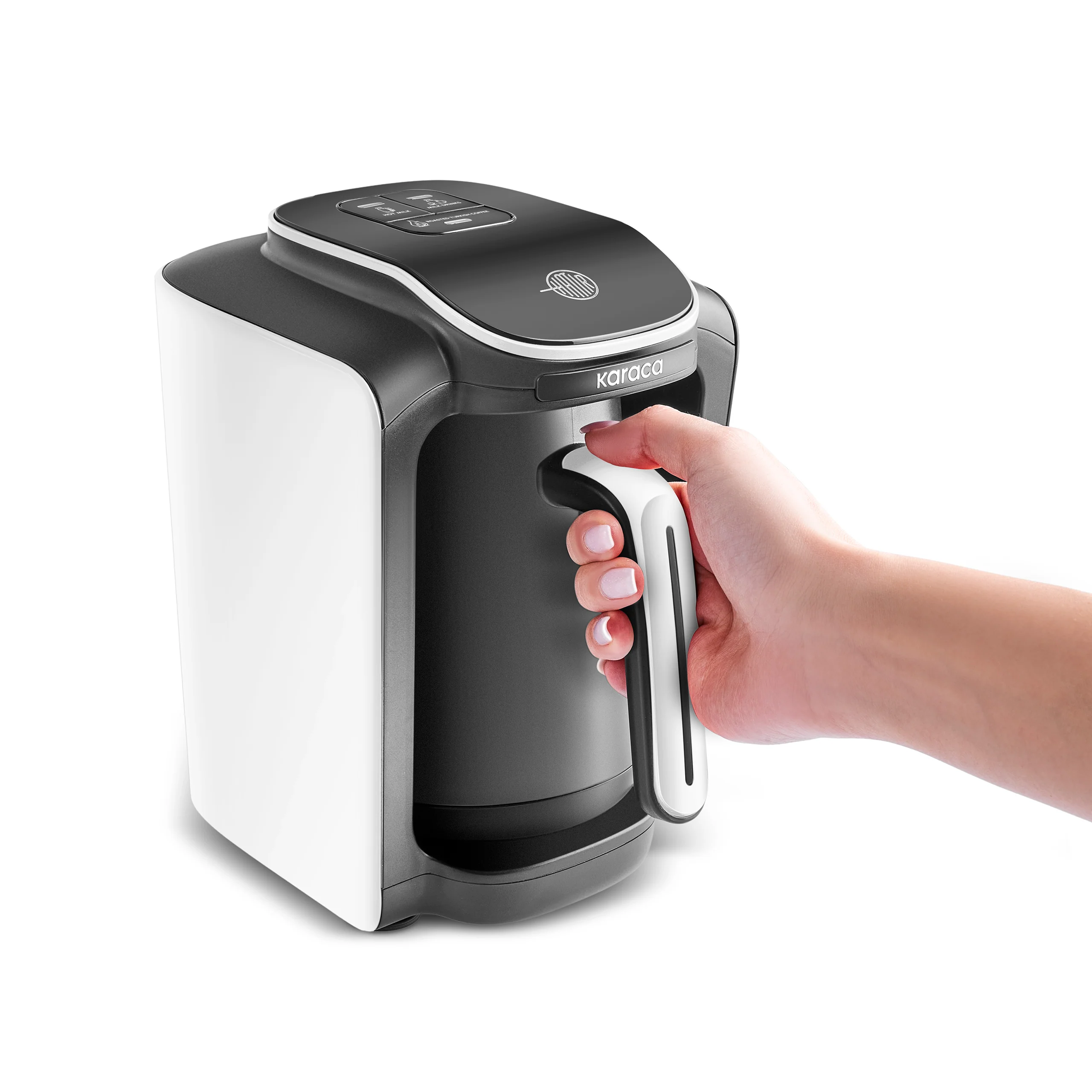Machine à café turc Karaca Hatır Neo avec lait – Porcelain White - Image 4