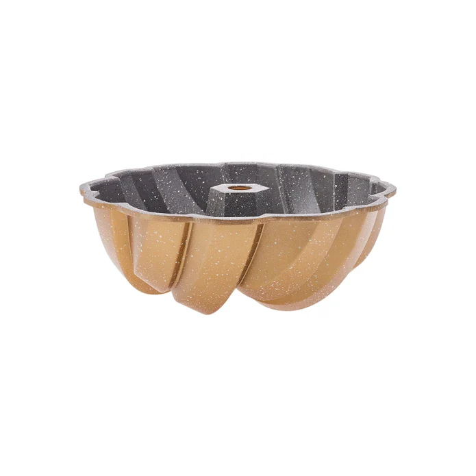 Moule à Gâteau Karaca Tressé en Fonte Dorée, 26 cm - Image 5