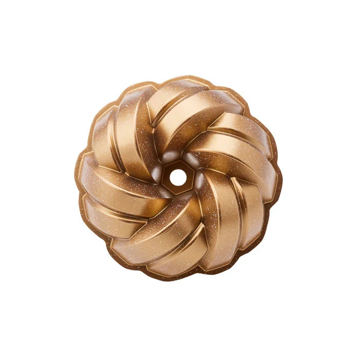 Moule à Gâteau Karaca Tressé en Fonte Dorée, 26 cm - Image 8