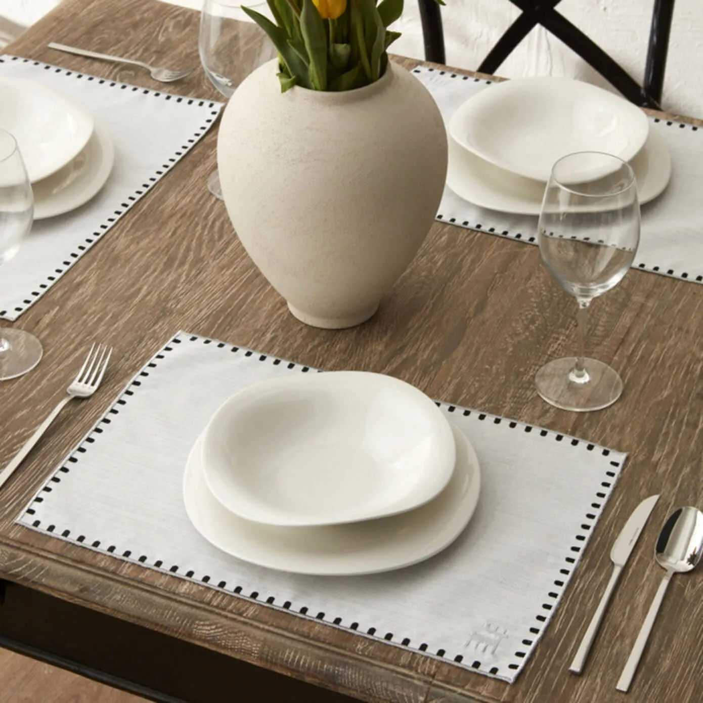 Napperon Karaca Home Collection Signature du 50e anniversaire, argent, blanc, rectangulaire - Image 2